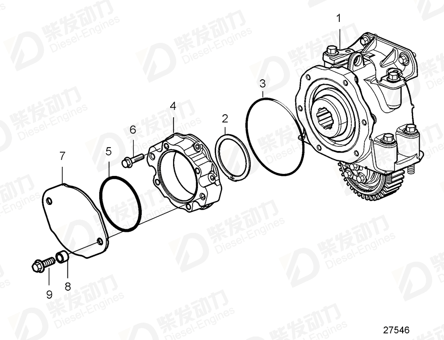 VOLVO Power take-off 22364276 Drawing